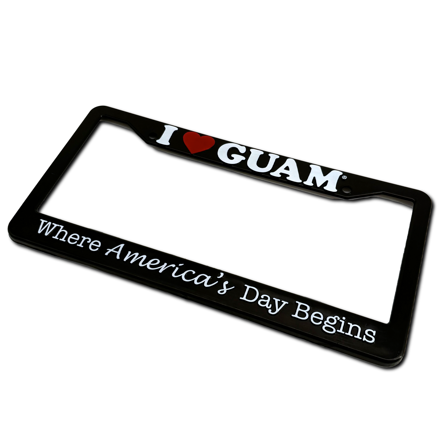 I Love Guam License Plate Frame