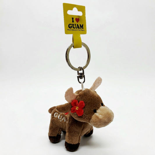 Carabao Keychain w/ Hibiscus