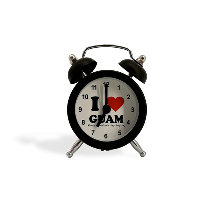 I Love Guam Mini Clock