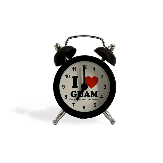 I Love Guam Mini Clock