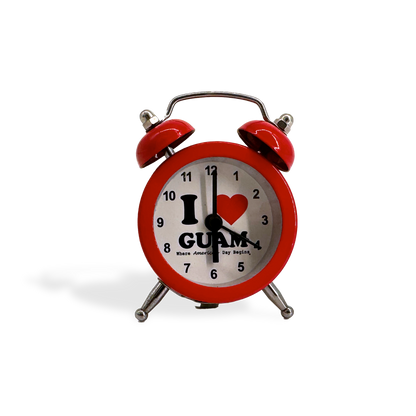 I Love Guam Mini Clock