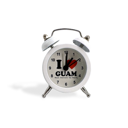 I Love Guam Mini Clock