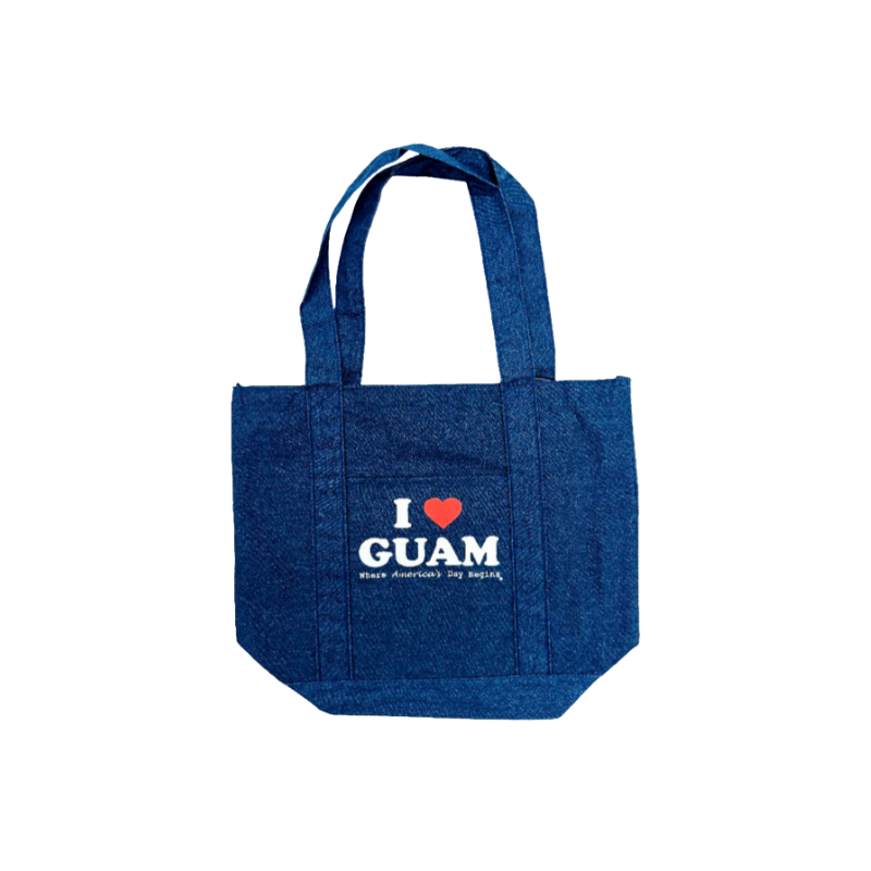 I Love Guam Denim Tote