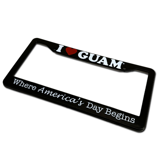 I Love Guam License Plate Frame