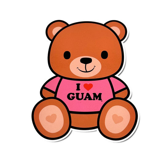 I Love Guam Neni Bear Stickers