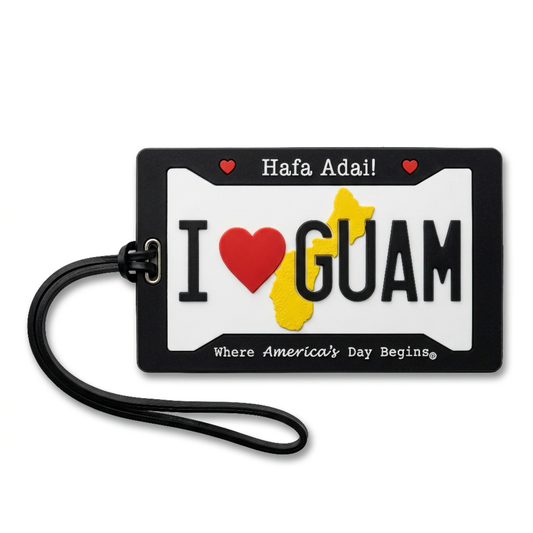 Guam License Plate Luggage Tag